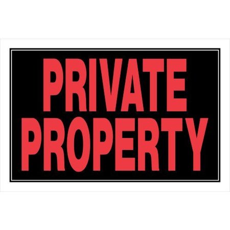 HILLMAN 8X12 Blk/Red Priva Sign 839908